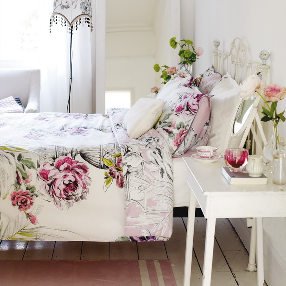 Постельное белье с цветочным принтом, коллекция Zephirine, Designers Guild